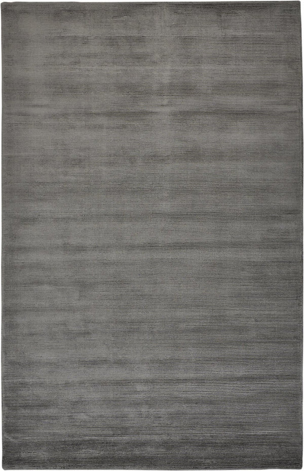 HomeRoots 4' Hand Woven Gray and Black Area Rug - Elevate Your Space with Artisanal Elegance and Style 5' X 8' 511332