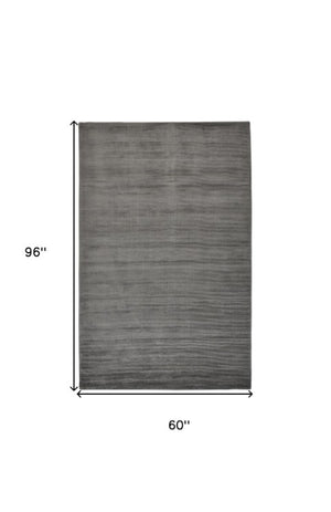 Homeroots 4' Hand Woven Area Rug - Unique Artisan Crafted Design For Stylish Home Décor And Comfort 5' X 8' Viscose 511332