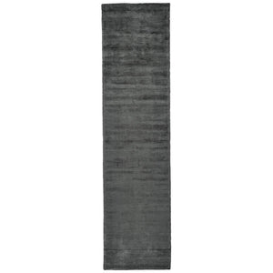 Homeroots 4' Hand Woven Area Rug - Unique Artisan Crafted Design For Stylish Home Décor And Comfort Gray,Black Viscose 511335