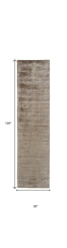 Homeroots 4' Hand Woven Area Rug - Unique Artisan Crafted Design For Stylish Home Décor And Comfort Tan,Ivory,Taupe Viscose 511341