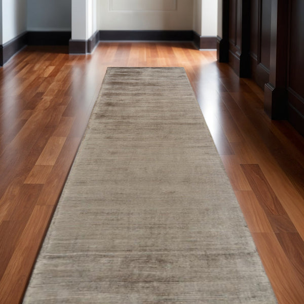 Homeroots 4' Hand Woven Area Rug - Unique Artisan Crafted Design For Stylish Home Décor And Comfort Tan,Ivory,Taupe Viscose 511341