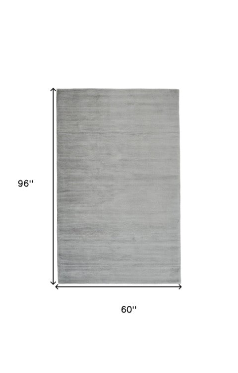 Homeroots 4' Hand Woven Area Rug - Unique Artisan Crafted Design For Stylish Home Décor And Comfort 5' X 8' Viscose 511344