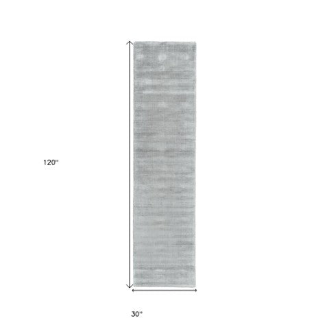 Homeroots 4' Hand Woven Area Rug - Unique Artisan Crafted Design For Stylish Home Décor And Comfort Gray Viscose 511347