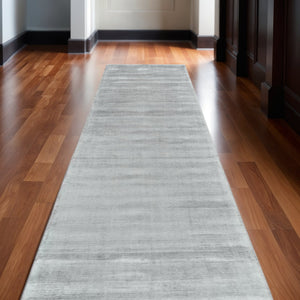 Homeroots 4' Hand Woven Area Rug - Unique Artisan Crafted Design For Stylish Home Décor And Comfort Gray Viscose 511347