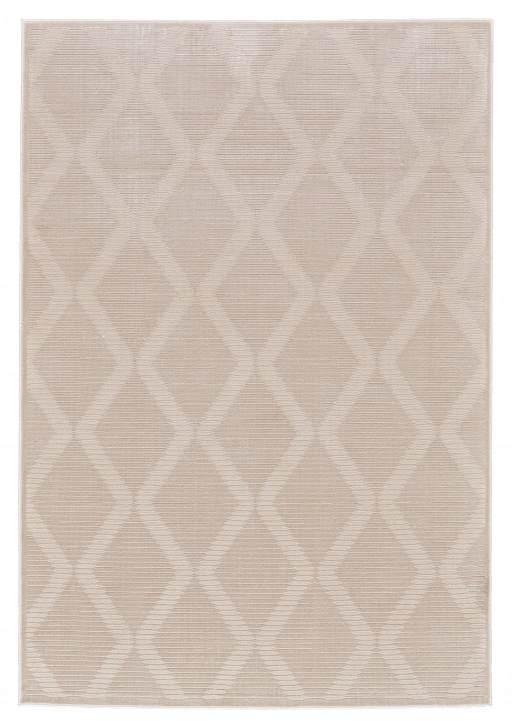 HomeRoots 5' Ivory Geometric Area Rug - Stylish, Durable, and Easy-Care Addition to Any Living Space Decor 8' X 11' 511368