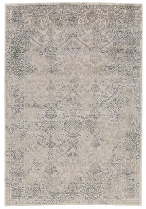 Homeroots 5' X 8' Ivory Gray And Black Abstract Stain Resistant Area Rug  Polypropylene 511375