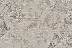 Homeroots 10' X 13' Ivory Gray And Black Abstract Stain Resistant Area Rug  Polypropylene 511377