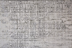 HomeRoots 5' Gray and Ivory Abstract Area Rug - Stain Resistant, Durable, Modern Design for Any Room 8' X 11' 511380