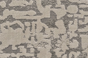 HomeRoots 5' Gray and Ivory Abstract Area Rug - Stain Resistant, Durable, Modern Design for Any Room 10' X 13' 511381