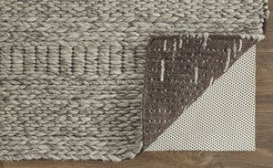 HomeRoots 4' Gray and Ivory Wool Hand-Woven Area Rug - Timeless, Durable, and Stain-Resistant for Any Space 4' X 6' 511391