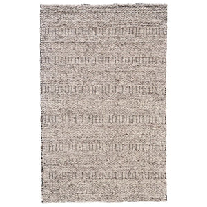 HomeRoots 4' Gray and Ivory Wool Hand-Woven Area Rug - Timeless, Durable, and Stain-Resistant for Any Space 10' X 13' 511394