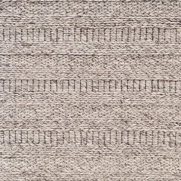 HomeRoots 4' Gray and Ivory Wool Hand-Woven Area Rug - Timeless, Durable, and Stain-Resistant for Any Space 10' X 13' 511394