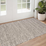 Hand Woven Area Rug - Gray and Ivory Stain Resistant Design for Sophisticated Living Spaces