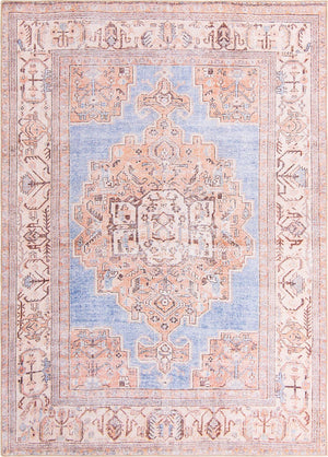 Unique Loom Timeless Judas Machine Made Medallion Rug Blue, Beige/Ivory 7' 7" x 10' 6"