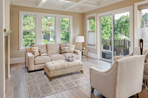 Homeroots 5' X 8' Gray And Ivory Wool Plaid Hand Woven Area Rug Ivory,Gray,Black Wool 511408