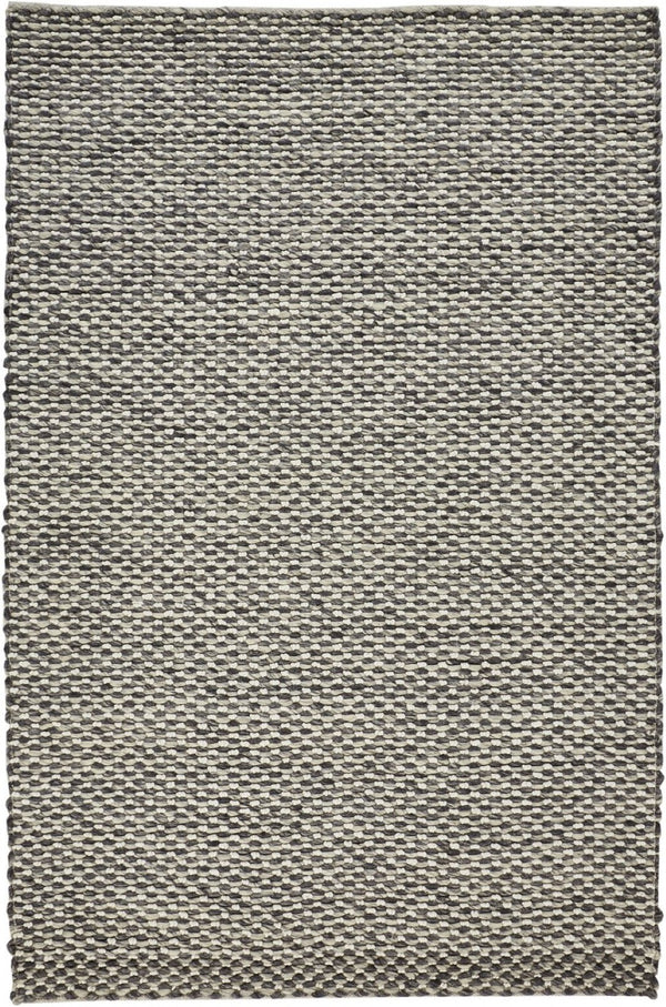 HomeRoots 5' Elegant Gray and Ivory Floral Hand Woven Wool Area Rug for Timeless Home Décor and Comfort 5' X 8' 511416