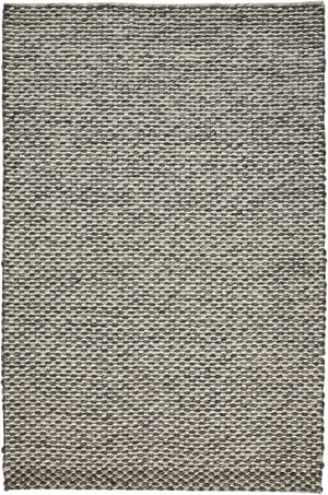HomeRoots 5' Elegant Gray and Ivory Floral Hand Woven Wool Area Rug for Timeless Home Décor and Comfort 5' X 8' 511416