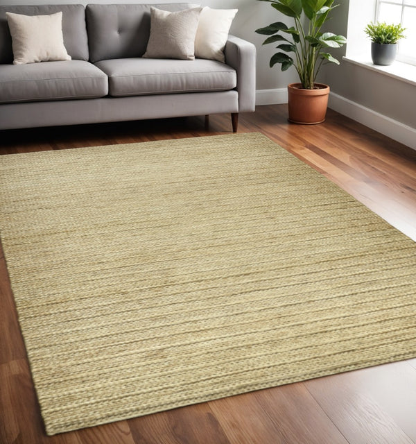 HomeRoots 5' Hand-Woven Area Rug in Tan, Ivory, and Taupe – Artisan Crafted for Elegance in Any Space 5' X 8' 511421