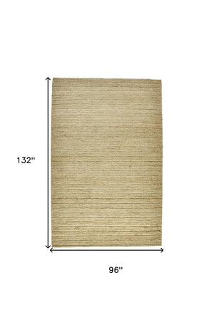 Homeroots 8' X 11' Tan Ivory And Taupe Hand Woven Area Rug Tan,Ivory,Taupe Jute 511422