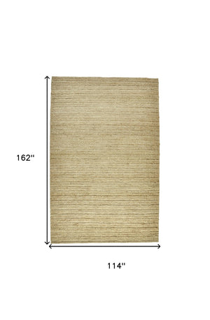 Homeroots 10' X 13' Tan Ivory And Taupe Hand Woven Area Rug Tan,Ivory,Taupe Jute 511423