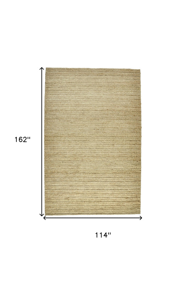 Homeroots 10' X 13' Tan Ivory And Taupe Hand Woven Area Rug Tan,Ivory,Taupe Jute 511423