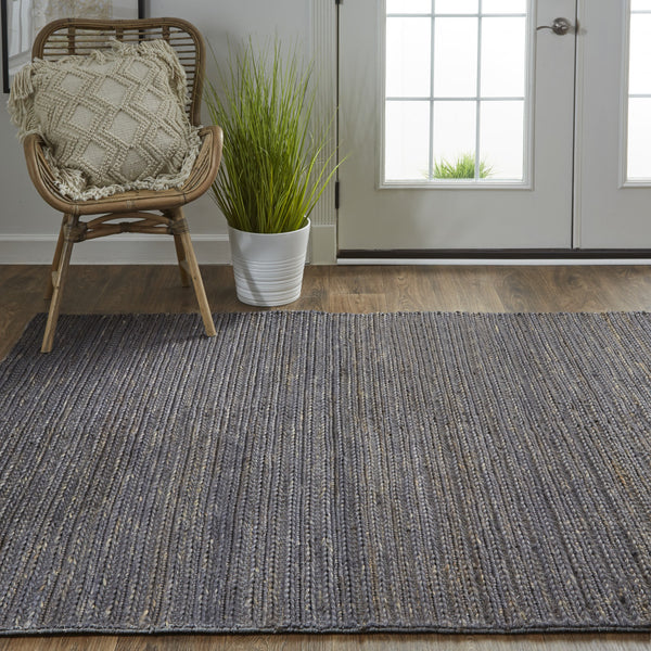 Homeroots 8' X 11' Brown Blue And Taupe Hand Woven Area Rug Brown,Blue,Taupe Jute 511427