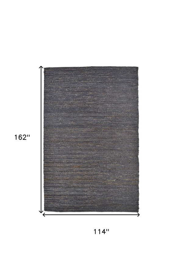 Homeroots 10' X 13' Brown Blue And Taupe Hand Woven Area Rug Brown,Blue,Taupe Jute 511428