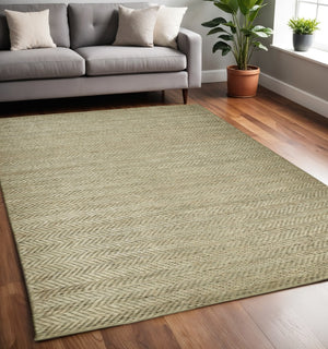 HomeRoots 5' Hand-Woven Tan and Gray Area Rug – Artisanal Craftsmanship for Stylish Home Decor and Comfort 5' X 8' 511431