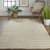 Homeroots 5' X 8' Tan And Gray Hand Woven Area Rug Tan,Gray Jute 511431