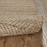 Homeroots 5' X 8' Tan And Gray Hand Woven Area Rug Tan,Gray Jute 511431