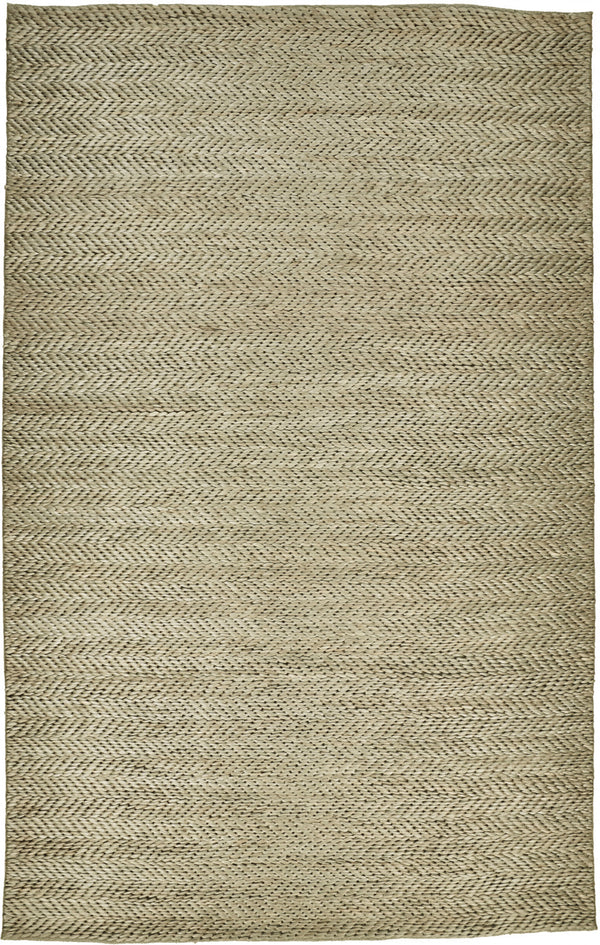 Homeroots 8' X 11' Tan And Gray Hand Woven Area Rug Tan,Gray Jute 511432