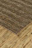 Homeroots 5' X 8' Brown And Gray Hand Woven Area Rug Brown,Gray Jute 511435