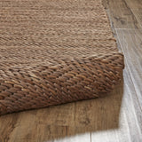 Homeroots 5' X 8' Brown And Gray Hand Woven Area Rug Brown,Gray Jute 511435