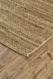 Homeroots 5' X 8' Tan Orange And Brown Hand Woven Area Rug Tan,Orange,Brown Jute 511438