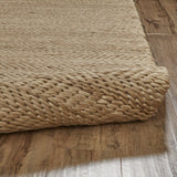 Homeroots 5' X 8' Tan Orange And Brown Hand Woven Area Rug Tan,Orange,Brown Jute 511438