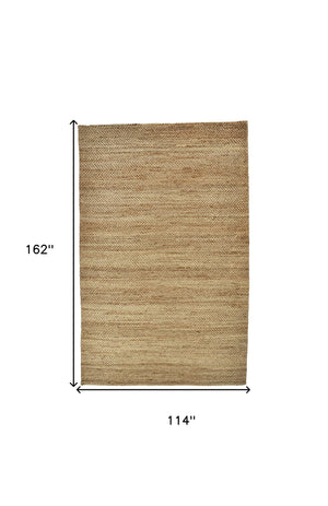 Homeroots 10' X 13' Tan Orange And Brown Hand Woven Area Rug Tan,Orange,Brown Jute 511440