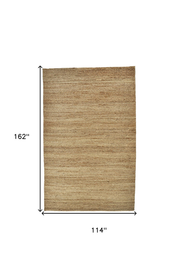 Homeroots 10' X 13' Tan Orange And Brown Hand Woven Area Rug Tan,Orange,Brown Jute 511440