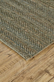 Homeroots 8' X 11' Green Gray And Tan Hand Woven Area Rug Green,Gray,Tan Jute 511442