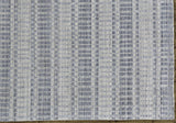 Homeroots 4' X 6' Blue Gray And Ivory Striped Hand Woven Area Rug Blue,Gray,Ivory Viscose 511443