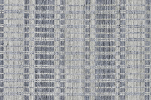 Homeroots 7' X 9' Blue Gray And Ivory Striped Hand Woven Area Rug Blue,Gray,Ivory Viscose 511445
