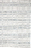 Homeroots 5' X 8' Ivory And Blue Striped Hand Woven Area Rug Ivory,Blue Viscose 511450