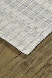 Homeroots 5' X 8' Ivory And Blue Striped Hand Woven Area Rug Ivory,Blue Viscose 511450