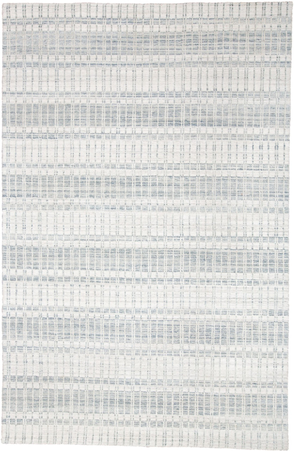 HomeRoots 7' Hand-Woven Ivory and Blue Striped Area Rug – Coastal Charm for Modern and Transitional Spaces 7' X 9' 511451