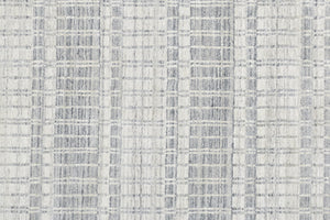 Homeroots 10' X 14' Ivory And Blue Striped Hand Woven Area Rug Ivory,Blue Viscose 511452