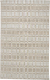 Homeroots 5' X 8' Tan Gray And Silver Striped Hand Woven Area Rug Tan,Gray,Silver Viscose 511456