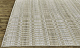 Homeroots 5' X 8' Tan Gray And Silver Striped Hand Woven Area Rug Tan,Gray,Silver Viscose 511456