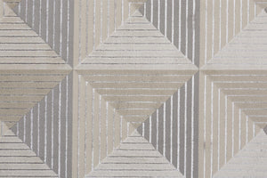 HomeRoots 9' Elegant Beige, Gray, and Ivory Geometric Area Rug – Durable Turkish Craftsmanship for Modern Spaces 9' X 12' 511470