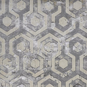 HomeRoots 4' Transform Your Space with a Gray Taupe and Silver Abstract Area Rug for Modern Elegance 5' X 8' 511484