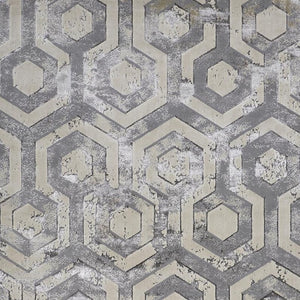 HomeRoots 4' Transform Your Space with a Gray Taupe and Silver Abstract Area Rug for Modern Elegance 7' X 10' 511485
