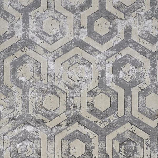 HomeRoots 4' Transform Your Space with a Gray Taupe and Silver Abstract Area Rug for Modern Elegance 9' X 12' 511486